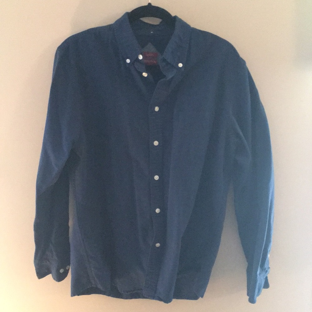 Merona Navy Button Down Large